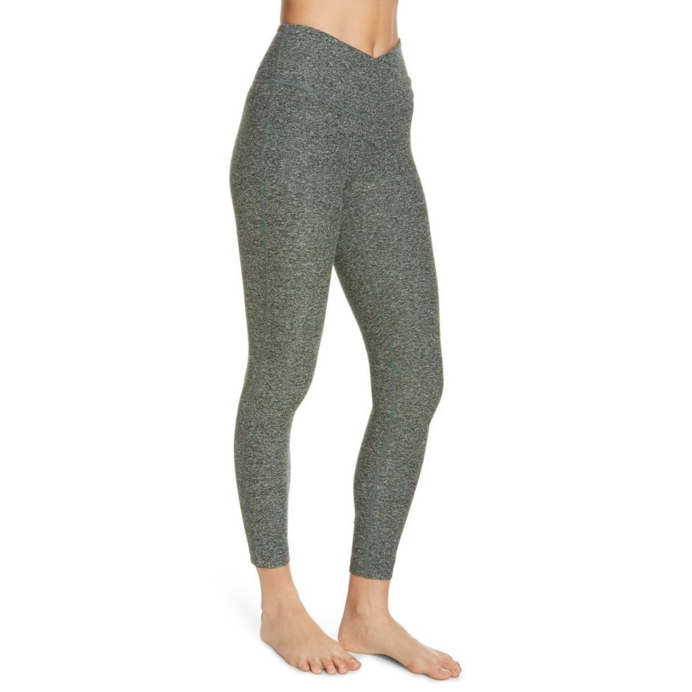 🆕 ZELLA Restore High Waist Cross Band 7/8 Leggings Green X-Small (0-2) - Picture 2 of 10